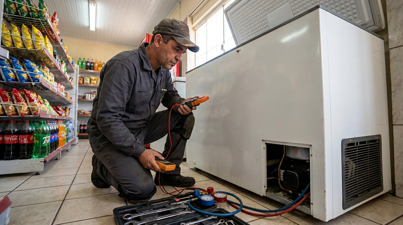 Conserto de placa eletrônica de freezer na Caixa D’Água, Salvador‑BA